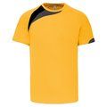 Camiseta deportes manga corta adulto Sporty yellow/Black/Storm grey XL