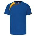 Camiseta deportes manga corta niños Sporty Royal Blue / Sporty Yellow / Storm Grey 10/12 ans