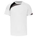 Camiseta deportes manga corta niños White / Black / Storm Grey 10/12 ans