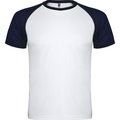 Camiseta Deportiva Bicolor Blanco / Marino XL