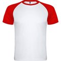 Camiseta Deportiva Bicolor Blanco/rojo 12