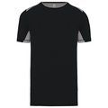 Camiseta deportiva bicolor unisex Black / Fine Grey L