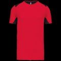 Camiseta deportiva bicolor unisex Red / Black 4XL