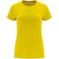 Camiseta entallada de manga corta con cuello redondo Amarillo L