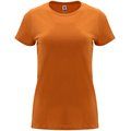 Camiseta entallada de manga corta con cuello redondo Naranja L