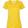 Camiseta entallada mujer 100% algodón Amarillo XXL