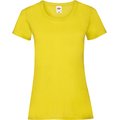 Camiseta entallada mujer 100% algodón Amarillo XXL