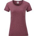 Camiseta entallada mujer 100% algodón Heather Burgundy XXL