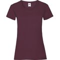 Camiseta entallada mujer 100% algodón Rojo / Violeta XS