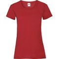 Camiseta entallada mujer 100% algodón Rojo XS