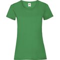 Camiseta entallada mujer 100% algodón Verde XXL