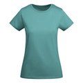 Camiseta entallada mujer algodón orgánico AZUL DUSTY 3XL