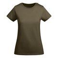 Camiseta entallada mujer algodón orgánico Verde militar 2XL