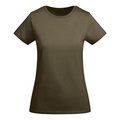 Camiseta entallada mujer algodón orgánico Verde militar L