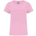 Camiseta Holgada Manga Dobladillo Rosa Claro S