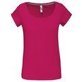 Camiseta manga corta algodón mujer Fuchsia L