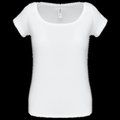 Camiseta manga corta algodón mujer White XL