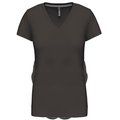 Camiseta de manga corta cuello pico mujer DARK GREY XL