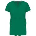 Camiseta de manga corta cuello pico mujer Kelly Green S