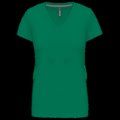 Camiseta de manga corta cuello pico mujer Kelly Green XL