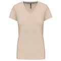 Camiseta de manga corta cuello pico mujer Light Sand 3XL