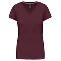 Camiseta de manga corta cuello pico mujer Violeta L