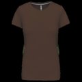 Camiseta manga corta mujer algodón CHOCOLATE XXL