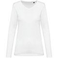 Camiseta manga larga algodón mujer White M