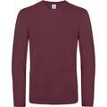 Camiseta manga larga hombre algodón Burgundy L