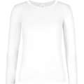 Camiseta manga larga mujer algodón Blanco 3XL