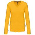 Camiseta manga larga mujer algodón entallada Amarillo L