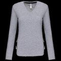 Camiseta manga larga mujer algodón entallada Oxford Grey XL