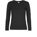 Camiseta manga larga mujer algodón Negro XL