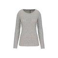 Camiseta manga larga mujer y cuello redondo Gris S