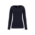 Camiseta manga larga mujer y cuello redondo Navy L