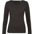 Camiseta manga larga mujer punto jersey Negro XL