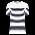 Camiseta marinera de algodón para hombre White / Navy Stripes S