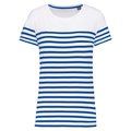 Camiseta marinera Corte recto White / Royal Blue Stripe XXL