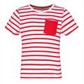 Camiseta marinero para niños White / Red Stripe 8/10 ans