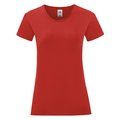 Camiseta Mujer 100% Algodón Rojo M