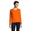 Camiseta Mujer Ajustada Manga Larga 190g Naranja S