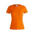 Camiseta Mujer Algodón 150g/m2 Naranja S