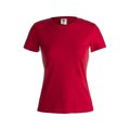 Camiseta Mujer Algodón 150g/m2 Rojo S