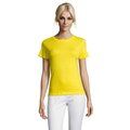 Camiseta Mujer Algodón Corte Entallado Amarillo XXL