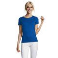 Camiseta Mujer Algodón Corte Entallado Azul Royal 3XL