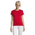 Camiseta Mujer Algodón Corte Entallado Rojo 3XL