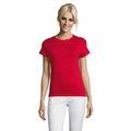 Camiseta Mujer Algodón Corte Entallado Rojo S
