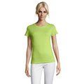 Camiseta Mujer Algodón Corte Entallado Verde Manzana S