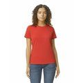 Camiseta mujer algodón sin costuras Red M