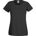 Camiseta mujer algodón cuello redondo entallada Black XL